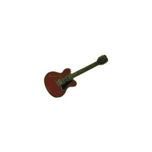 pins métal émaillé motif guitare rouge ES335